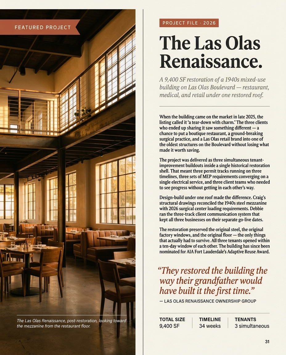 Featured project — The Las Olas Renaissance full spread